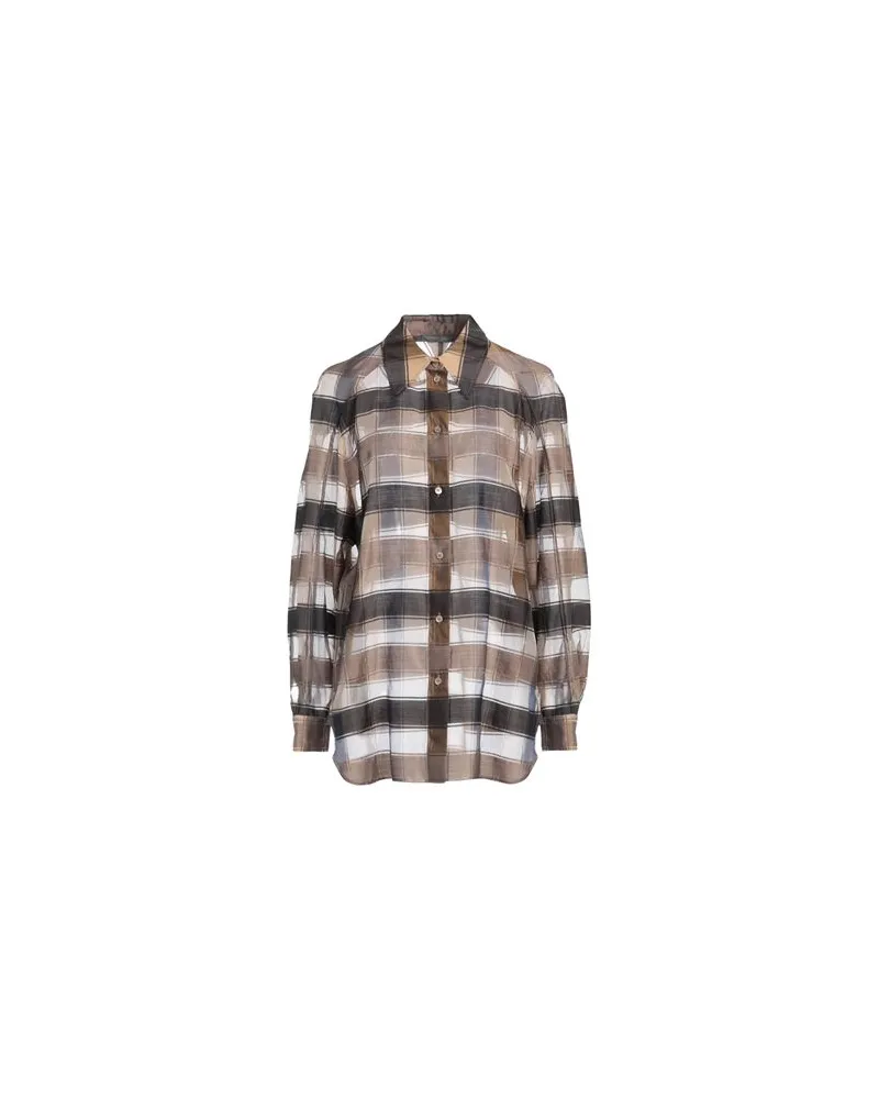 Alberta Ferretti TOPS - Hemdenauf YOOX.COM Khaki