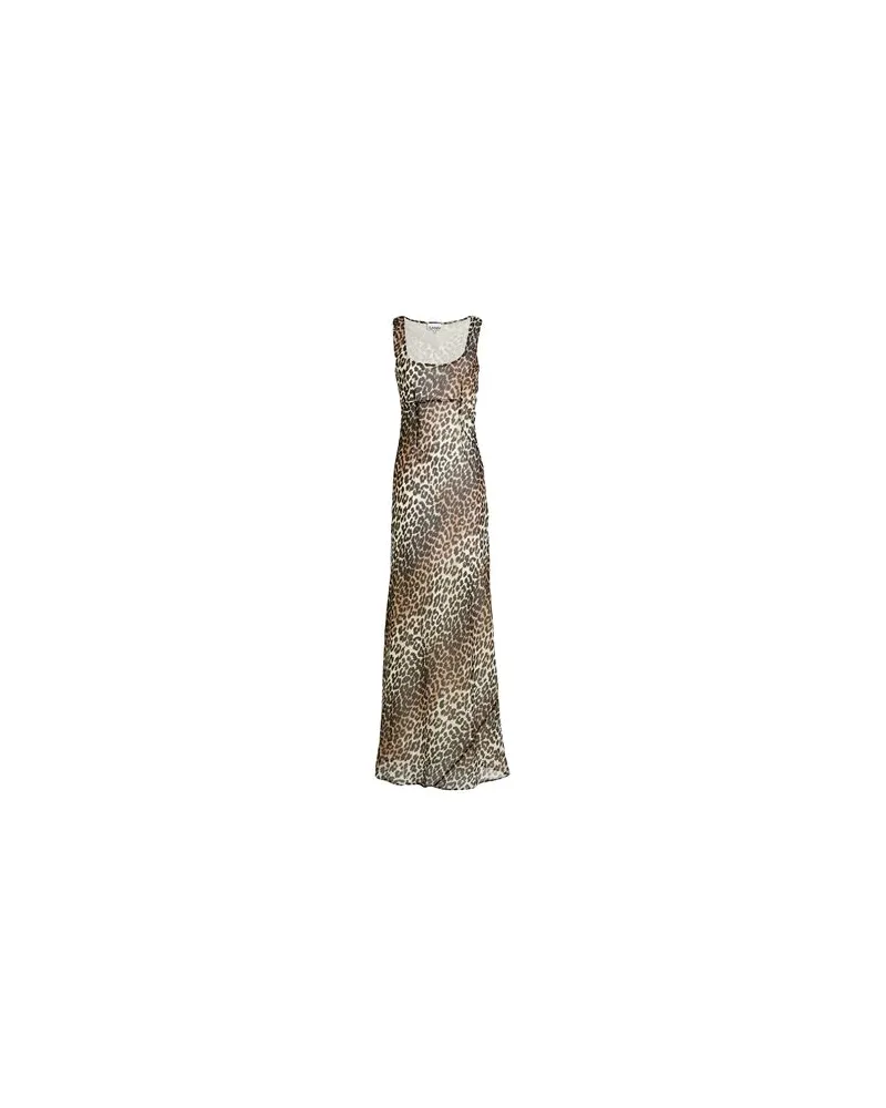 Ganni KLEIDER - Maxi-Kleiderauf YOOX.COM Beige