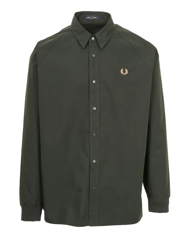 Fred Perry Hemd Dunkelgrün