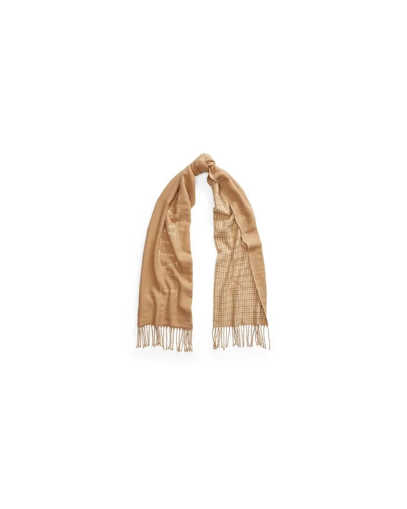 Ralph Lauren Reversible Logo Jacquard Scarf  - ACCESSOIRES - Schalsauf YOOX.COM Kamel