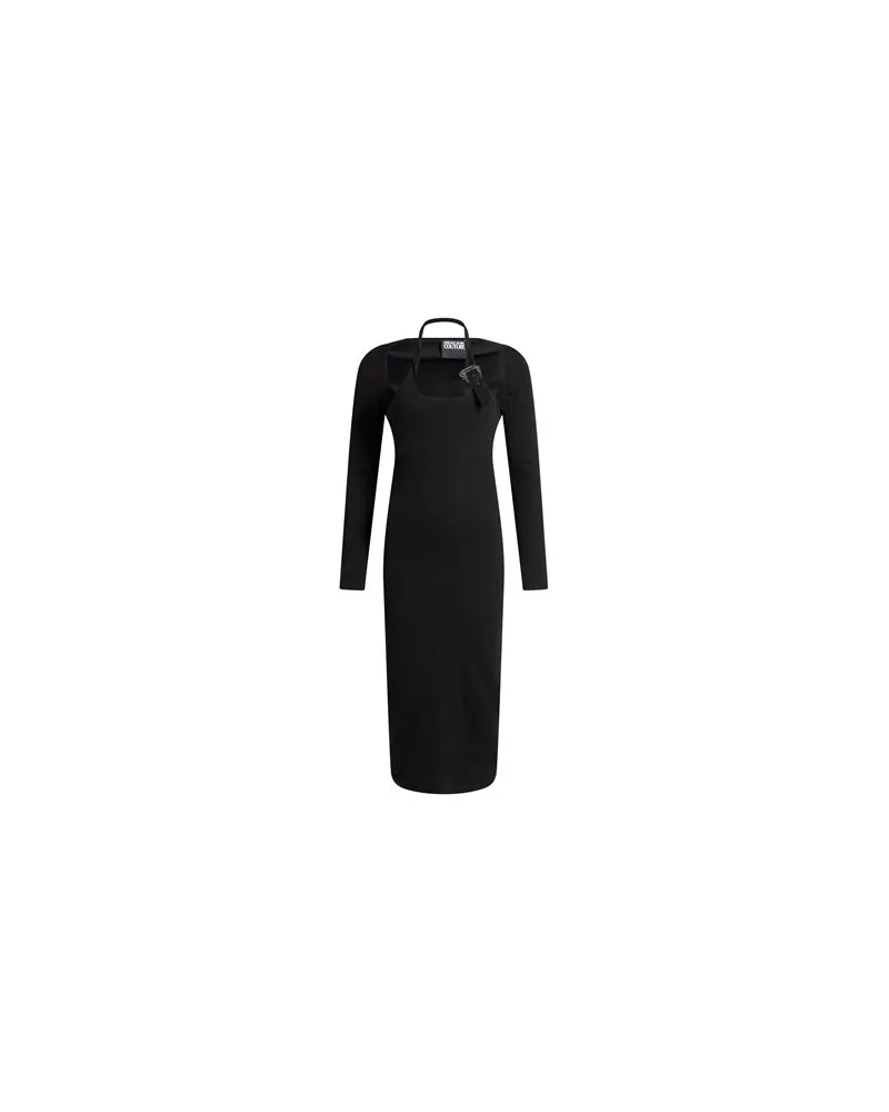 Versace Jeans KLEIDER - Midi-Kleiderauf YOOX.COM Schwarz