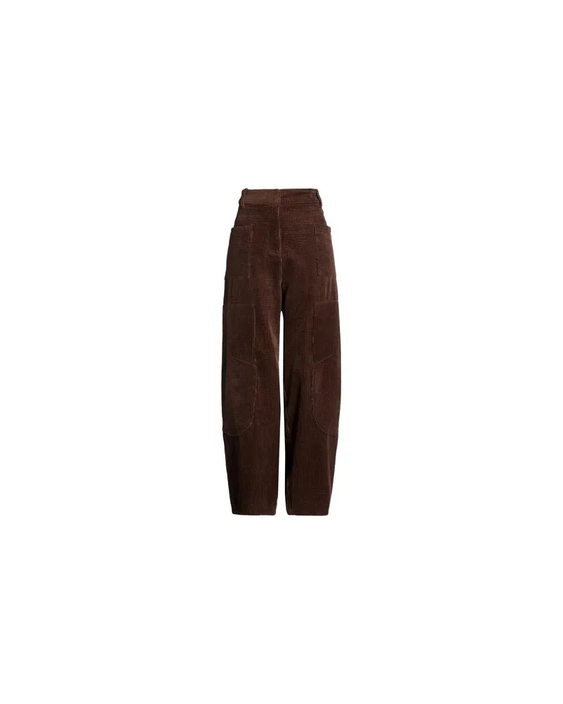 Ganni HOSEN & RÖCKE - Hosenauf YOOX.COM Schokobraun