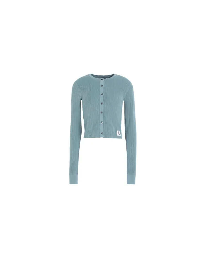 Calvin Klein STRICKWAREN - Strickjackenauf YOOX.COM Blaugrau