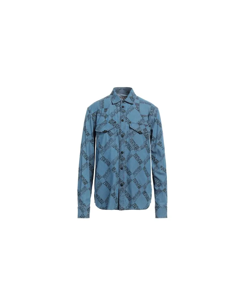 Versace Jeans TOPS - Jeanshemdenauf YOOX.COM Blau