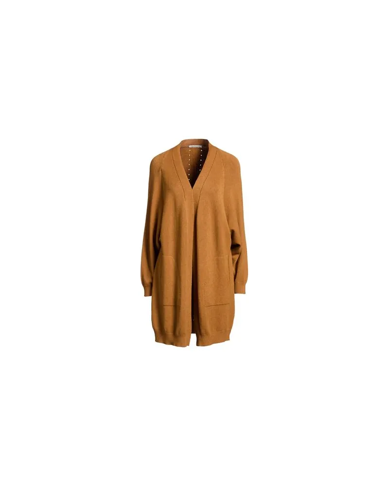 Biancoghiaccio STRICKWAREN - Strickjackenauf YOOX.COM Kamel