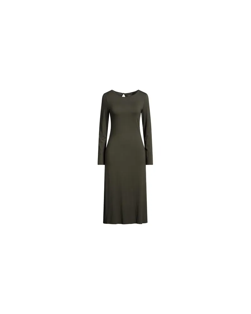 Majestic KLEIDER - Midi-Kleiderauf YOOX.COM Dunkelgrün