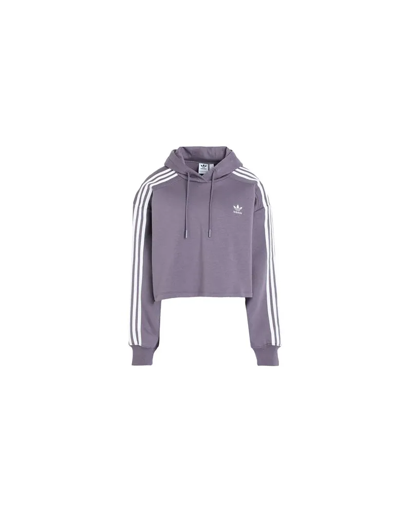 adidas HOODIE CROPPED - TOPS - Sweatshirtsauf YOOX.COM Violett