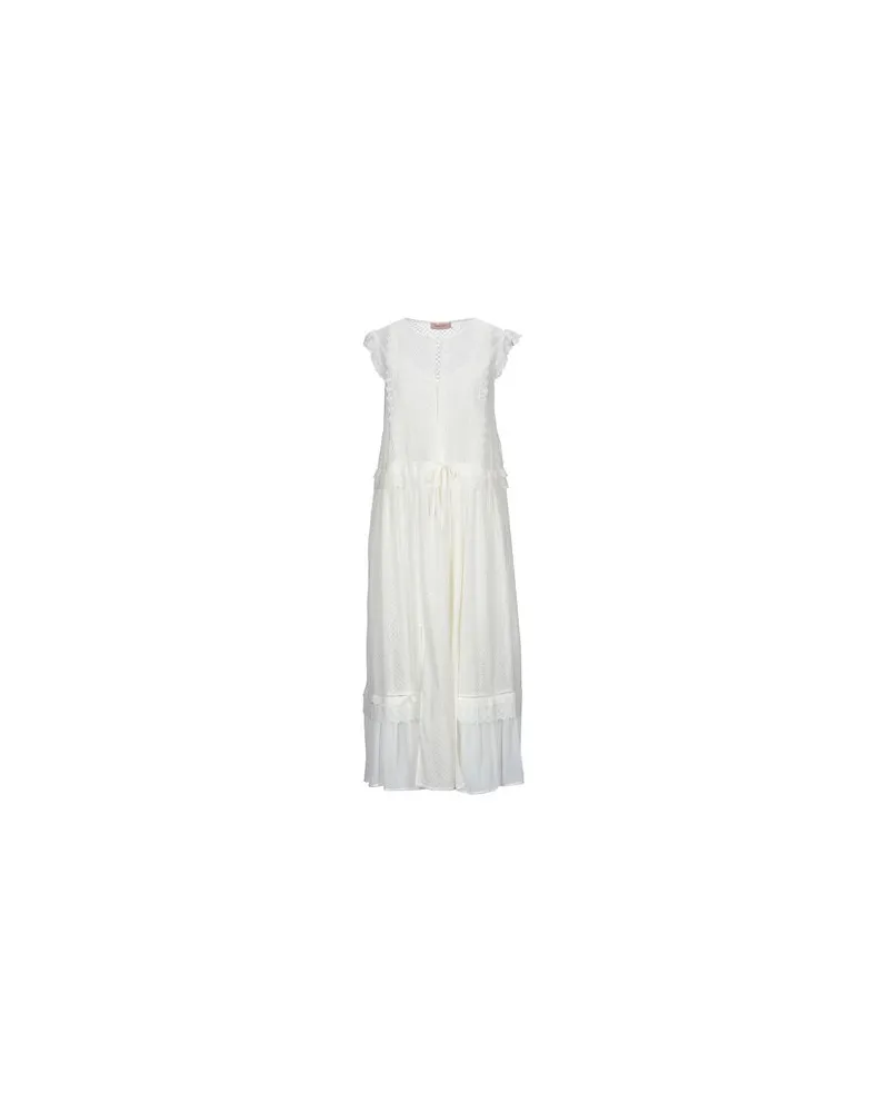 Twin-Set KLEIDER - Midi-Kleiderauf YOOX.COM Elfenbein