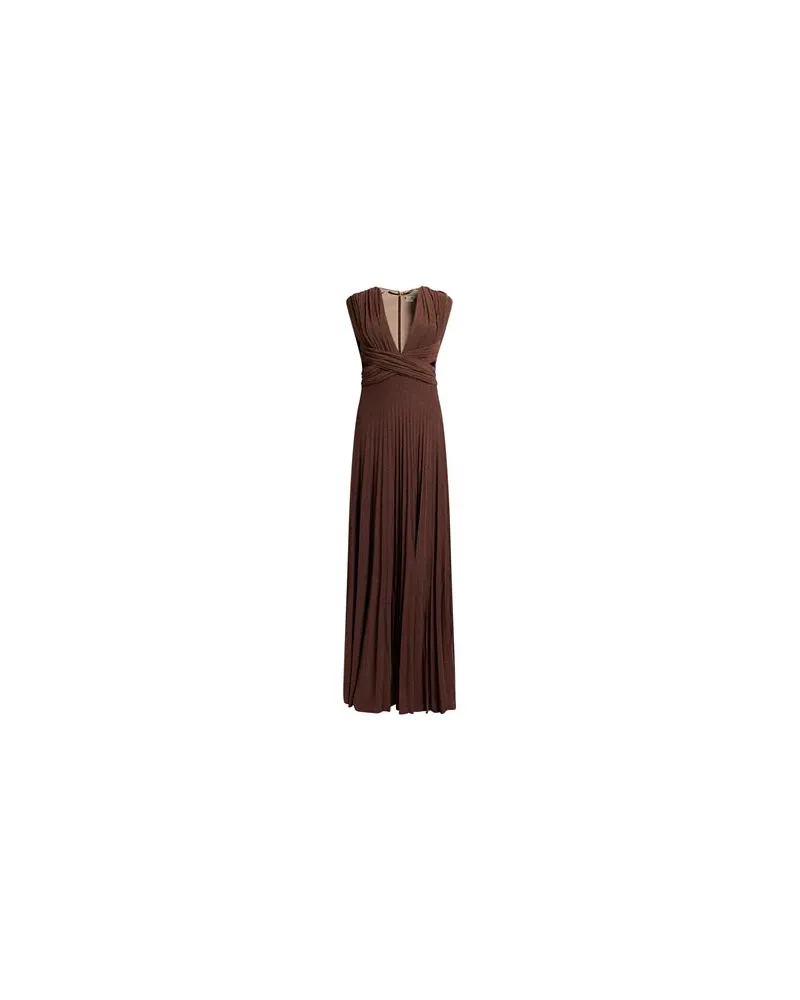 Elisabetta Franchi KLEIDER - Maxi-Kleiderauf YOOX.COM Schokobraun