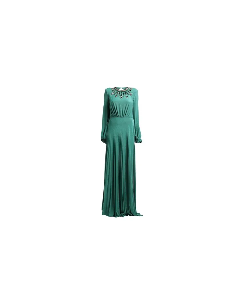 Elisabetta Franchi KLEIDER - Maxi-Kleiderauf YOOX.COM Grün