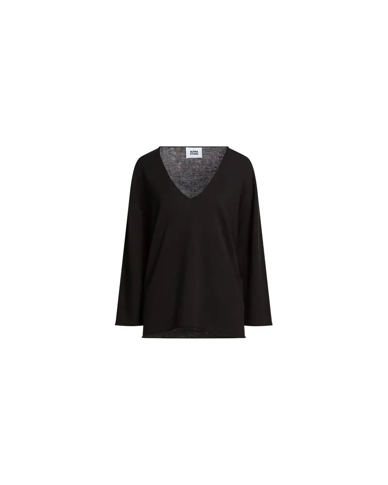 Alpha Studio STRICKWAREN - Pulloverauf YOOX.COM Schwarz