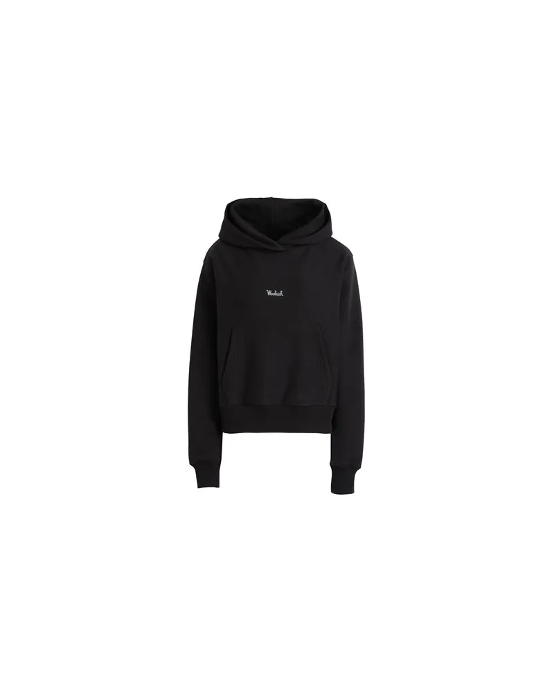 Woolrich LOGO FLEECE HOODIE  - TOPS - Sweatshirtsauf YOOX.COM Schwarz