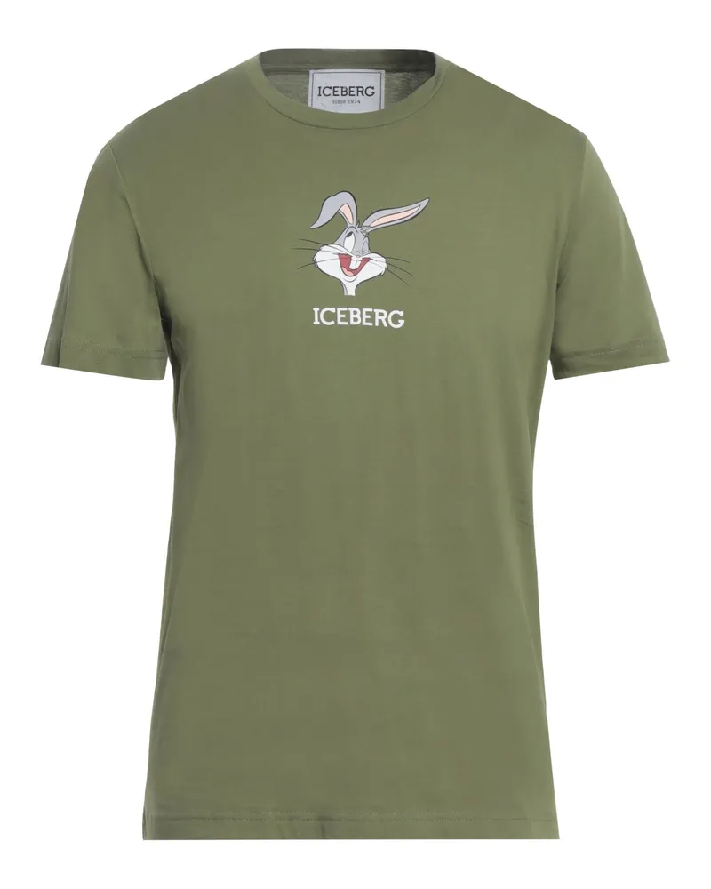 Iceberg T-shirts Militärgrün