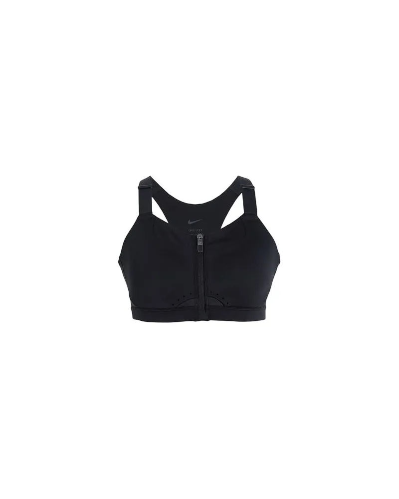 Nike W NK DF ALPHA ZIP-FRONT BRA  - TOPS - Topsauf YOOX.COM Schwarz