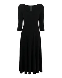 Norma Kamali Midi-Kleid Schwarz