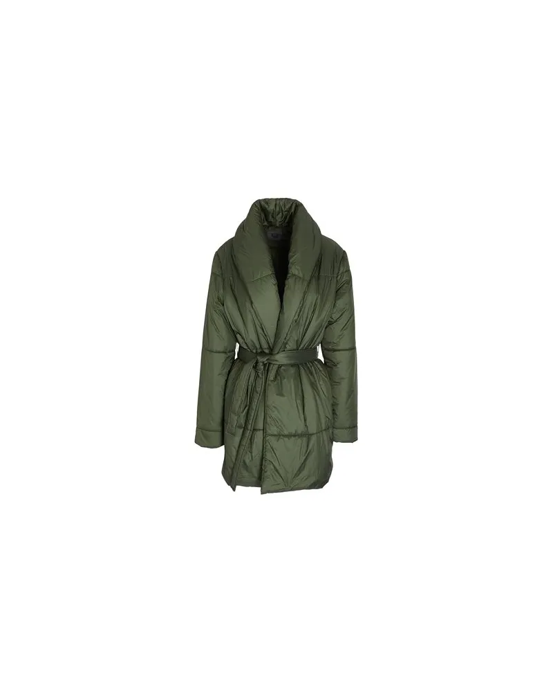 8 by Yoox RECYCLED NYLON BELTED PUFFER MIDI COAT  - JACKEN & MÄNTEL - Pufferjacken & Daunenjackenauf YOOX.COM Militärgrün