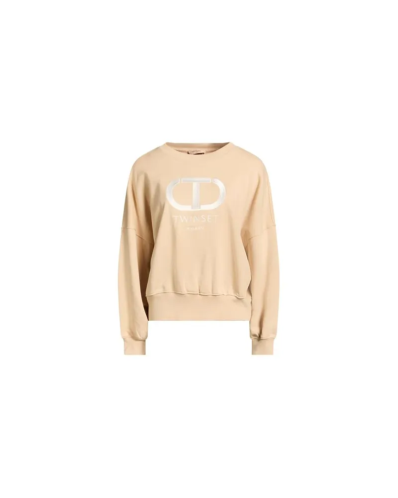 Twin-Set TOPS - Sweatshirtsauf YOOX.COM Beige