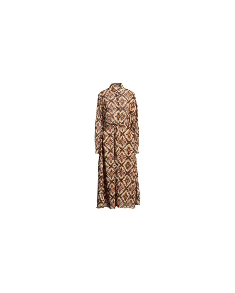 Massimo Alba KLEIDER - Maxi-Kleiderauf YOOX.COM Braun