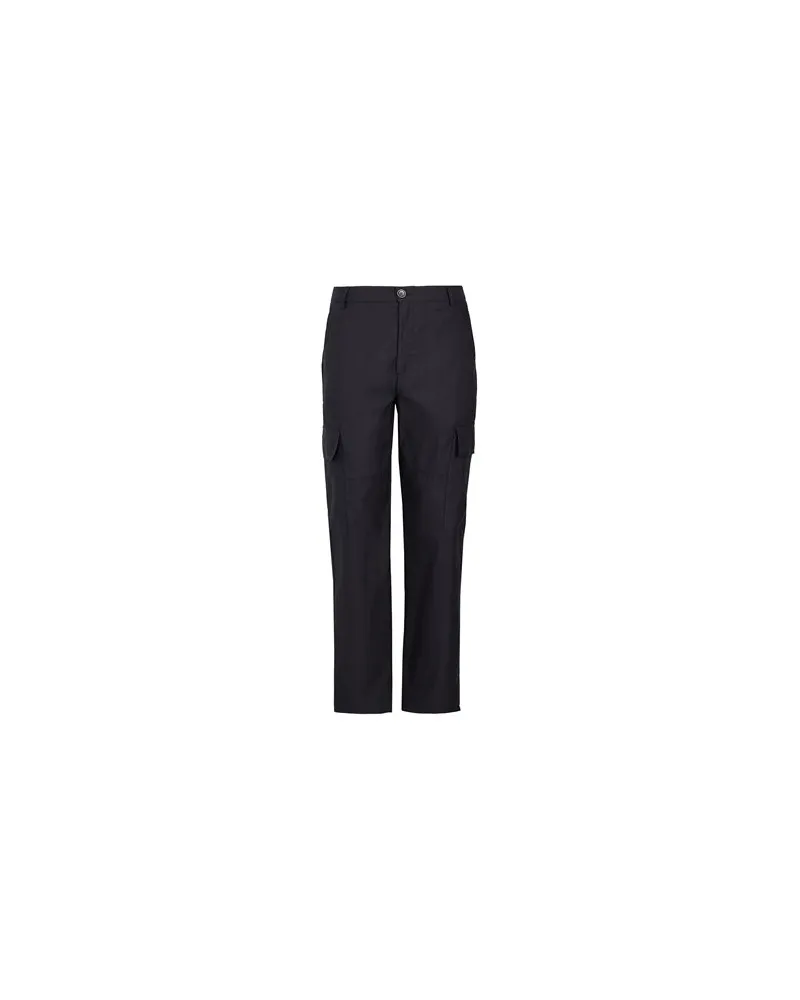 8 by Yoox LINEN BLEND CARGO PANTS WITH PATCH POCKETS  - HOSEN & RÖCKE - Hosenauf YOOX.COM Schwarz