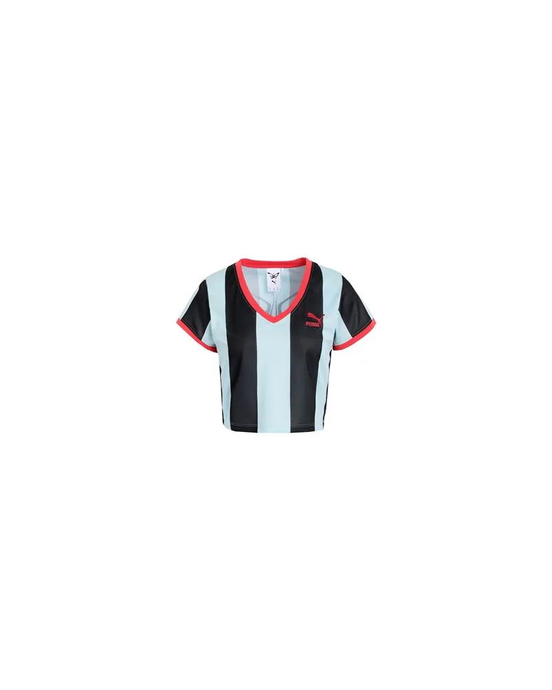 Puma X DUA LIPA Striped Slim Tee  - TOPS - T-shirtsauf YOOX.COM Himmelblau