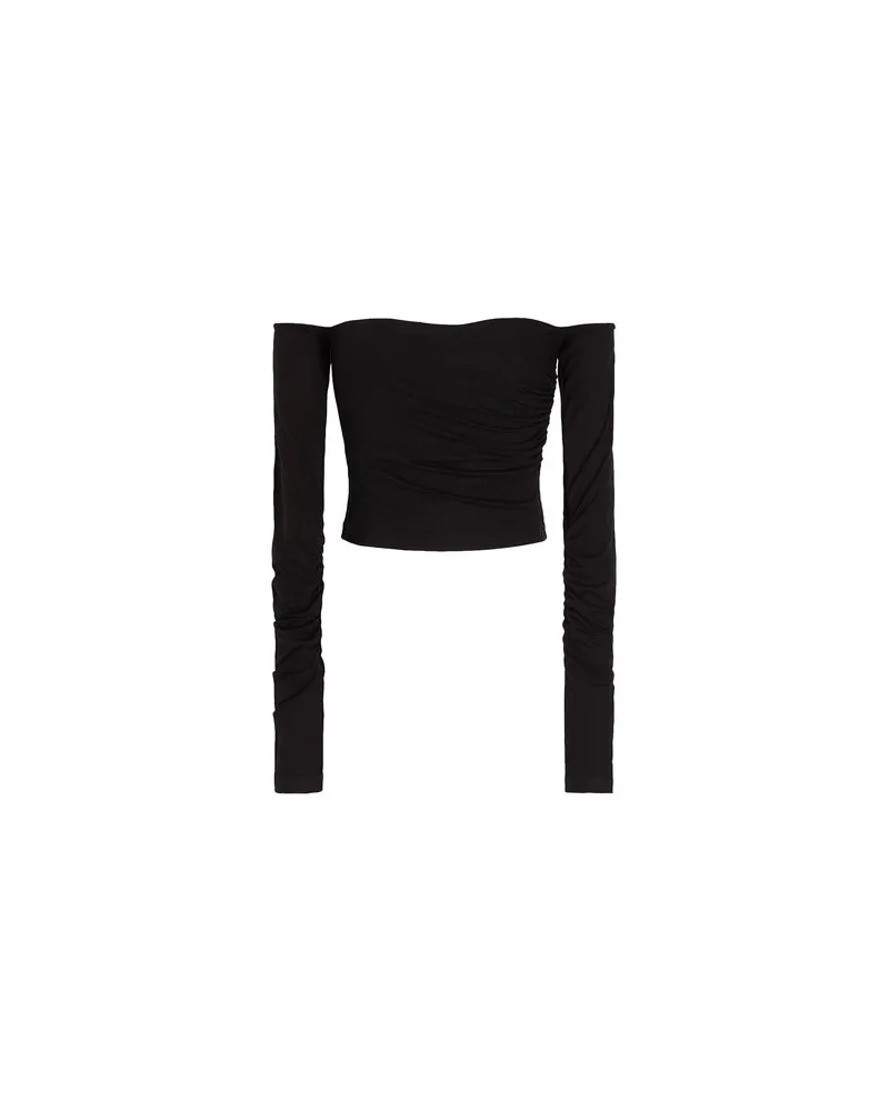 8 by Yoox VISCOSE OFF-SHOULDER TOP  - TOPS - Topsauf YOOX.COM Schwarz