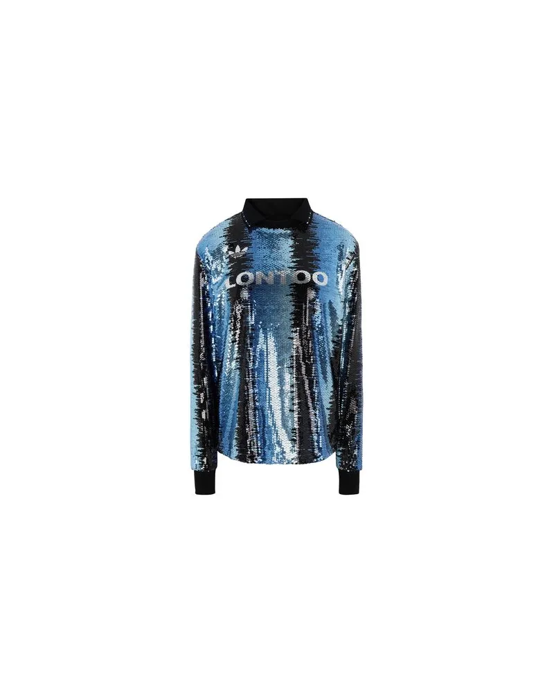 adidas FOOTBALL JERSEY  - TOPS - Topsauf YOOX.COM Azurblau