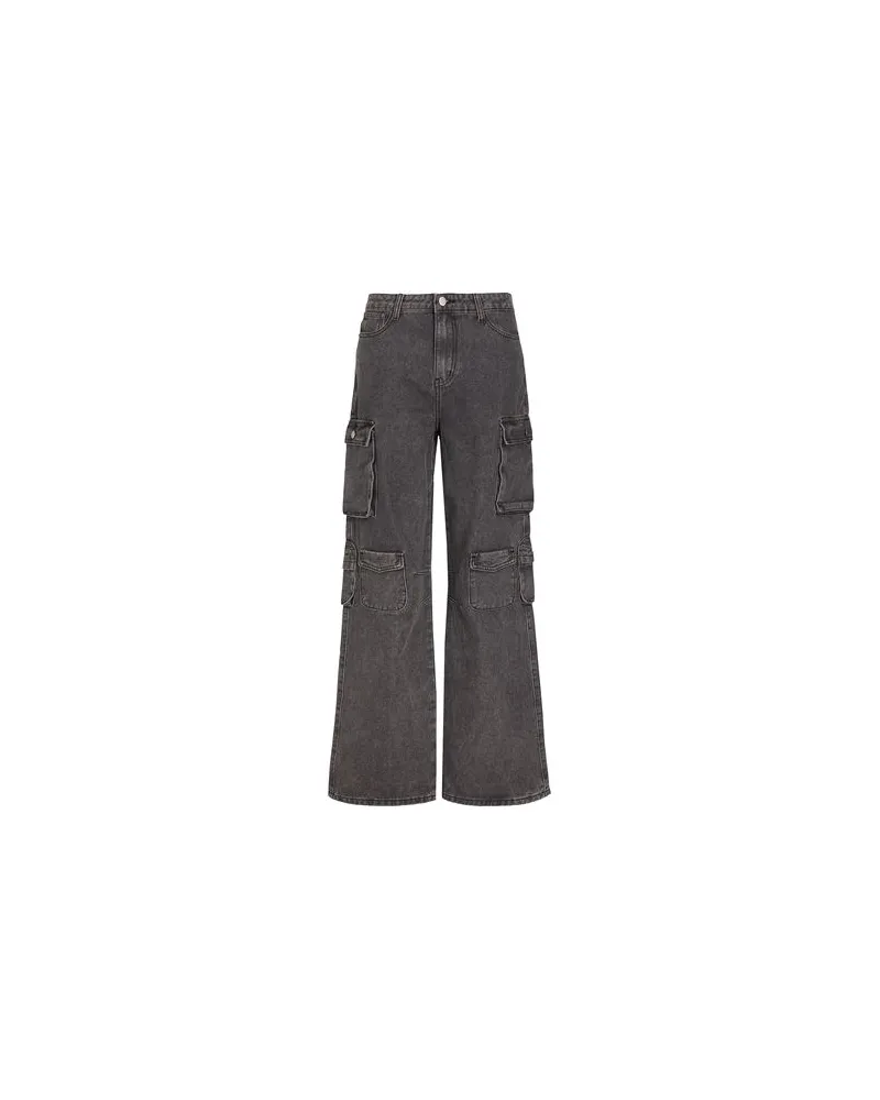 8 by Yoox ORGANIC COTTON DENIM OVERSIZE CARGO  - HOSEN & RÖCKE - Jeanshosenauf YOOX.COM Grau