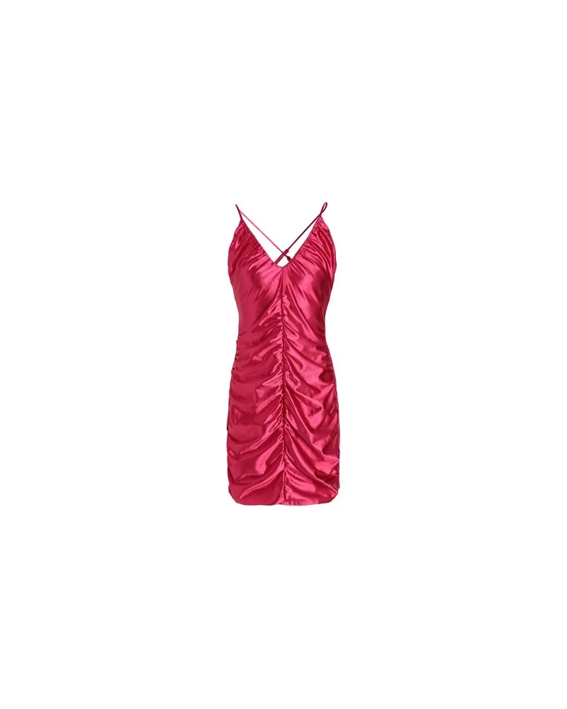 only ONLSUSAN S/L SATIN DRESS JRS  - KLEIDER - Mini-Kleiderauf YOOX.COM Fuchsia