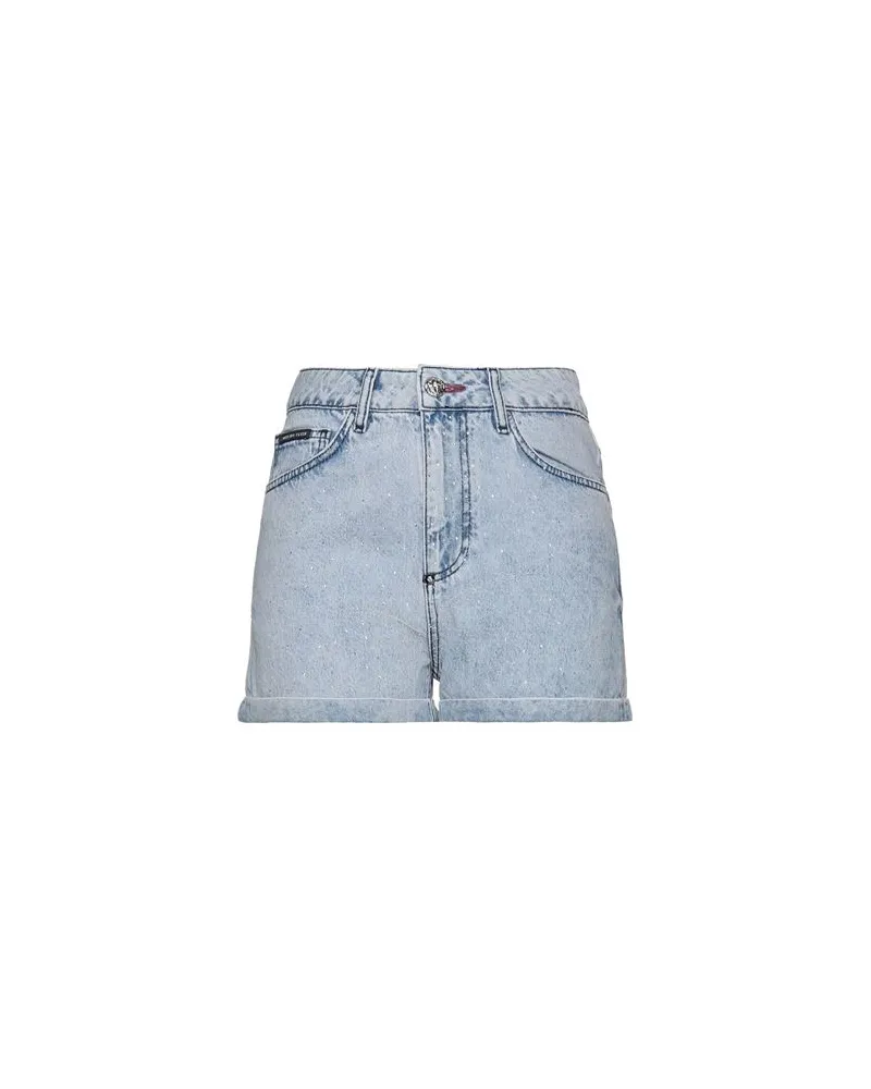 Philipp Plein HOSEN & RÖCKE - Jeansshortsauf YOOX.COM Blau
