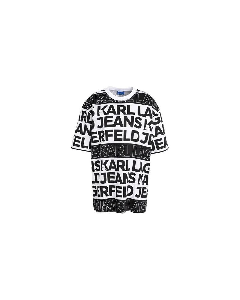 Karl Lagerfeld KLJ AOP SSLV TEE - TOPS - T-shirtsauf YOOX.COM Weiß