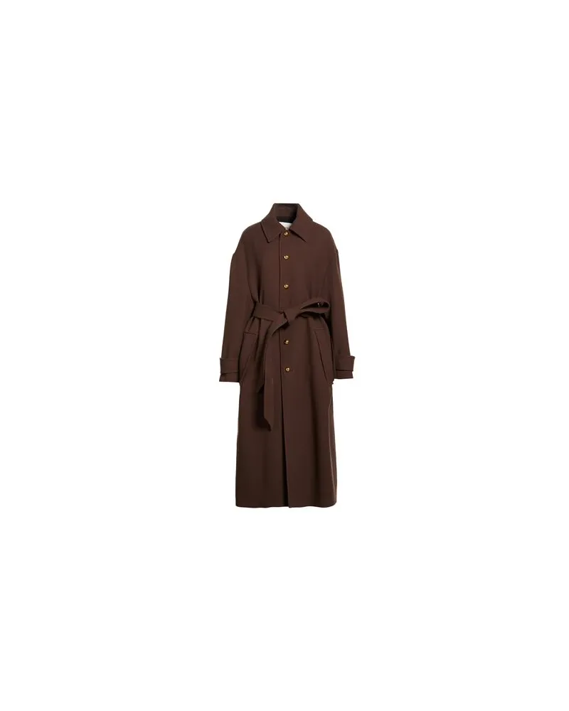 AMI Paris JACKEN & MÄNTEL - Mäntelauf YOOX.COM Schokobraun