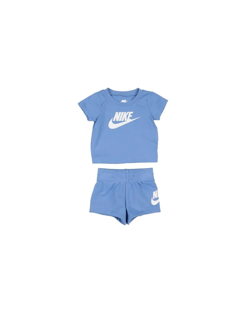 Nike CLUB TEE & SHORT SET  - NEUGEBORENE - Babykleidung-Setsauf YOOX.COM Taubenblau