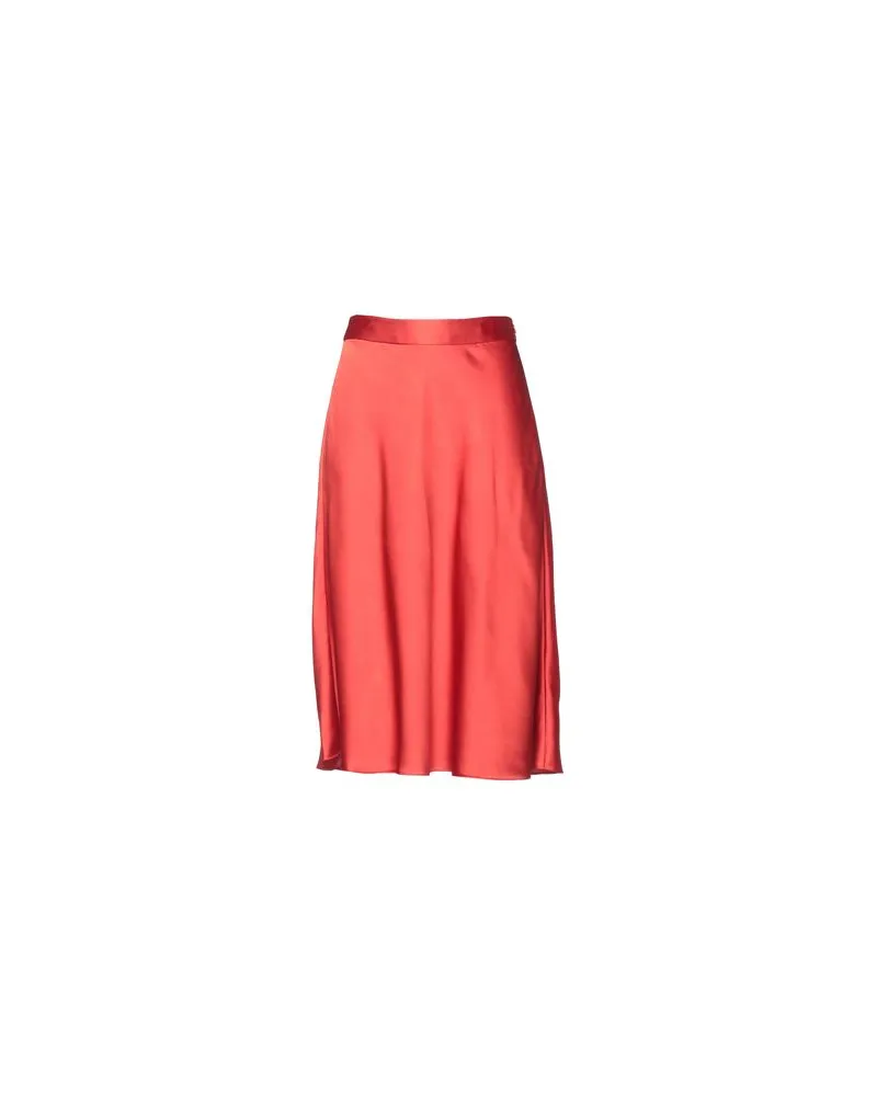 Karl Lagerfeld SATIN SKIRT W/ LOGO ELASTIC - HOSEN & RÖCKE - Midi-Röckeauf YOOX.COM Rot