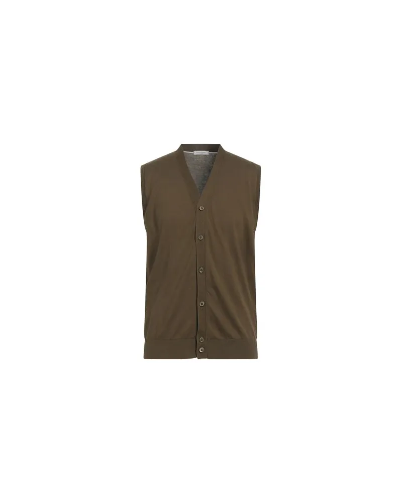 Paolo Pecora Milano STRICKWAREN - Strickjackenauf YOOX.COM Militärgrün