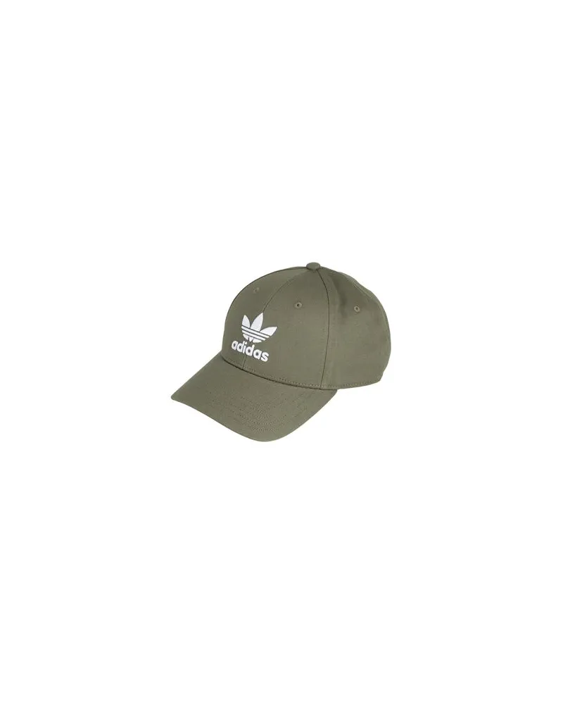 adidas ADICOLOR CLASSIC TREFOIL BASEBALL CAP  - ADICOLOR CLASSIC TREFOIL BASEBALL CAP - ACCESSOIRES - Mützen & Hüteauf YOOX.COM Militärgrün