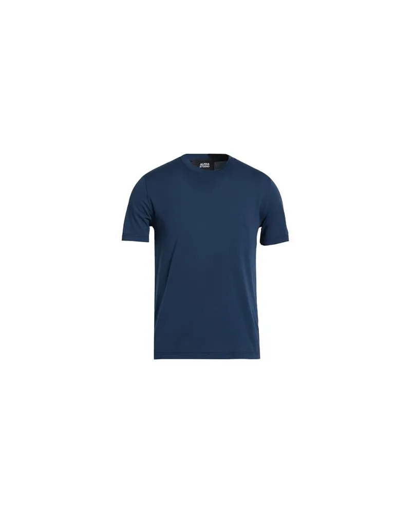 Alpha Studio TOPS - T-shirtsauf YOOX.COM Marineblau