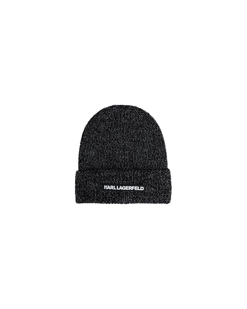 Karl Lagerfeld K/ESSENTIAL REFL BEANIE  - ACCESSOIRES - Mützen & Hüteauf YOOX.COM Schwarz