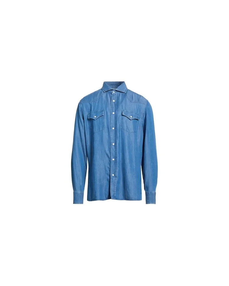 Brunello Cucinelli TOPS - Jeanshemdenauf YOOX.COM Blau