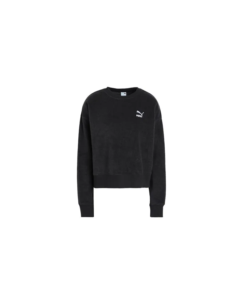 Puma CLASSICS Fleece Crew  - CLASSICS Fleece Crew - TOPS - Sweatshirtsauf YOOX.COM Schwarz