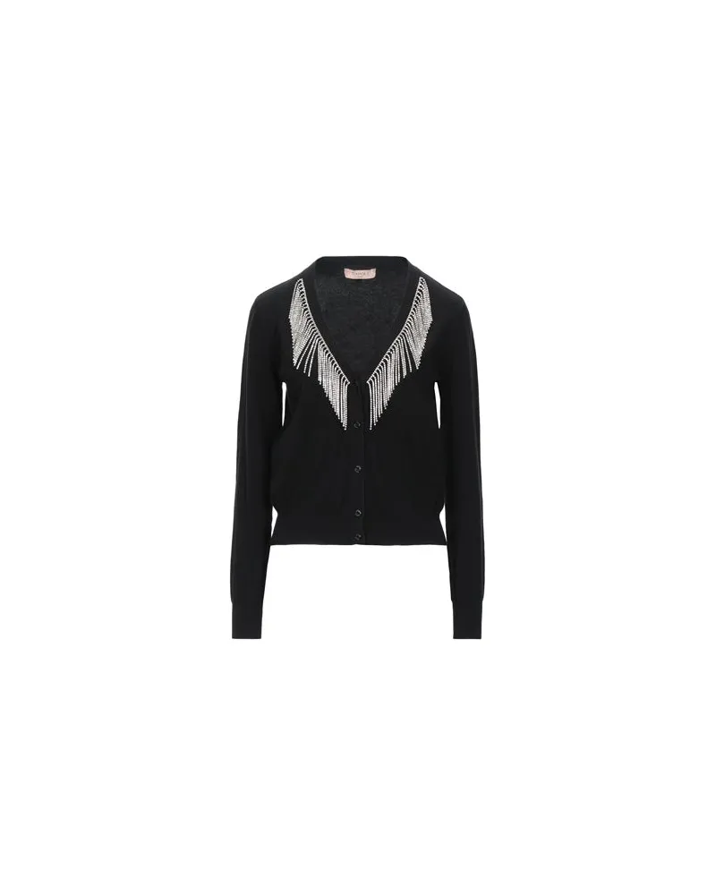 Twin-Set STRICKWAREN - Strickjackenauf YOOX.COM Schwarz