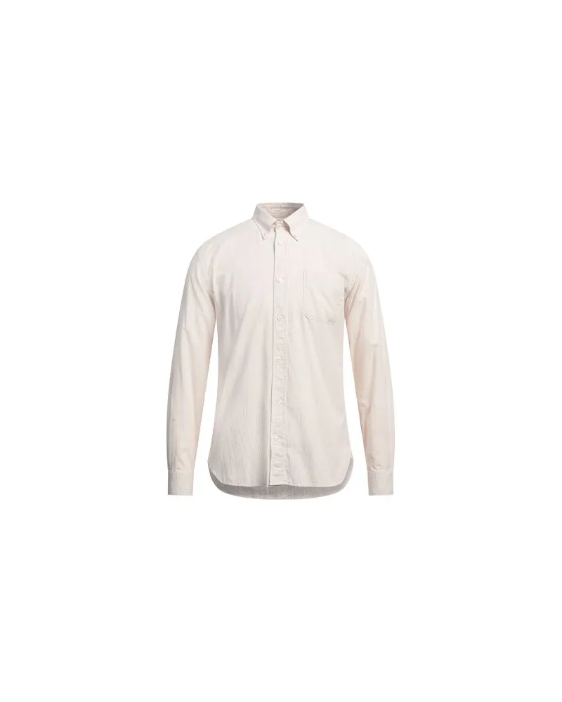Woolrich COTTON LINEN STRIPE SHIRT - TOPS - Hemdenauf YOOX.COM Beige