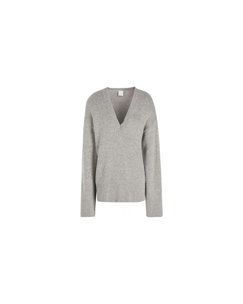 8 by Yoox RIBBED KNIT V-NECK OVERSIZED SWEATER - STRICKWAREN - Pulloverauf YOOX.COM Grau