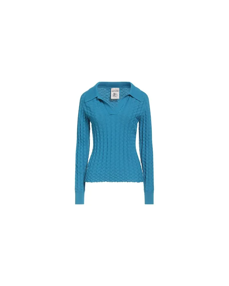 Semicouture STRICKWAREN - Pulloverauf YOOX.COM Azurblau