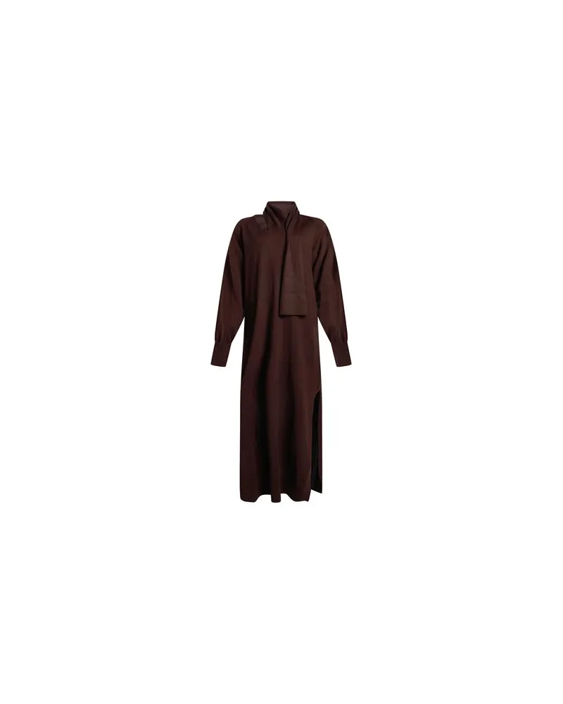 Caractère KLEIDER - Midi-Kleiderauf YOOX.COM Dunkelbraun