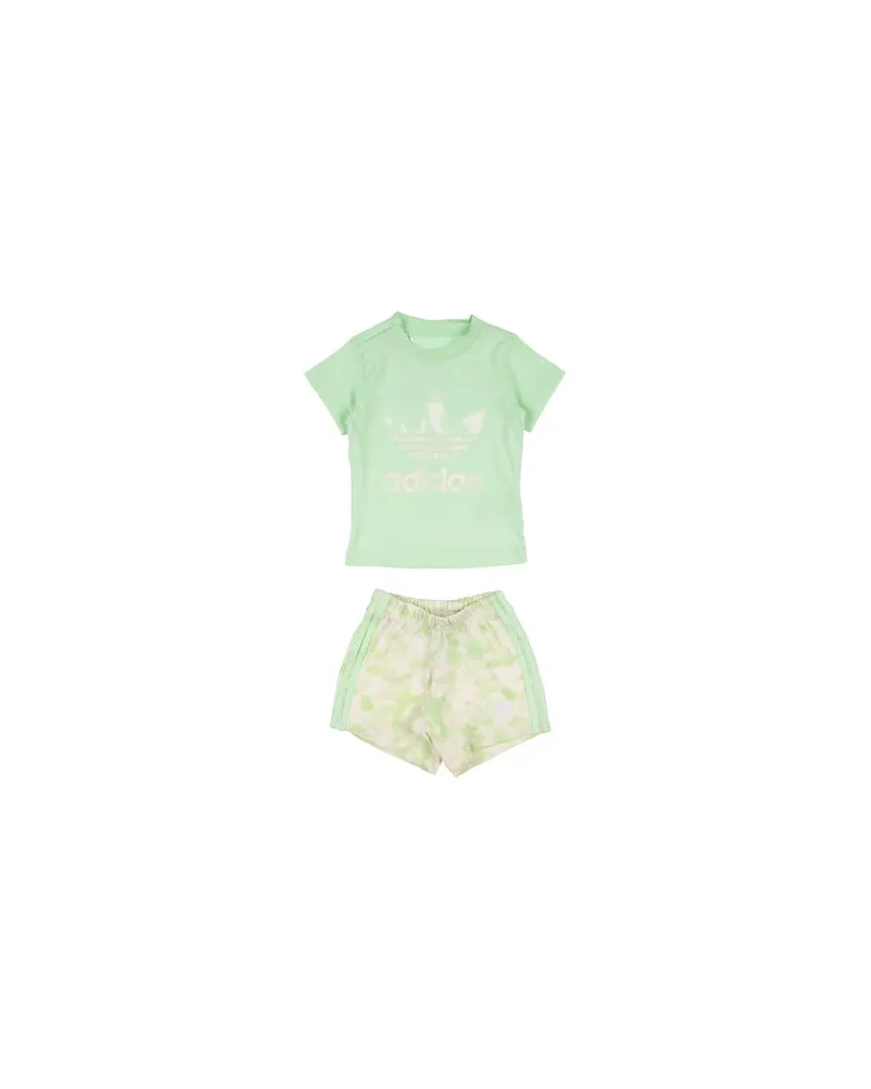 adidas SHORT TEE SET  - NEUGEBORENE - Babykleidung-Setsauf YOOX.COM Säuregrün
