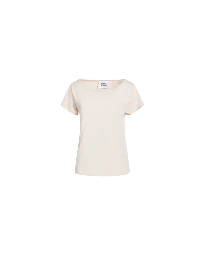 Alpha Studio TOPS - T-shirtsauf YOOX.COM Beige