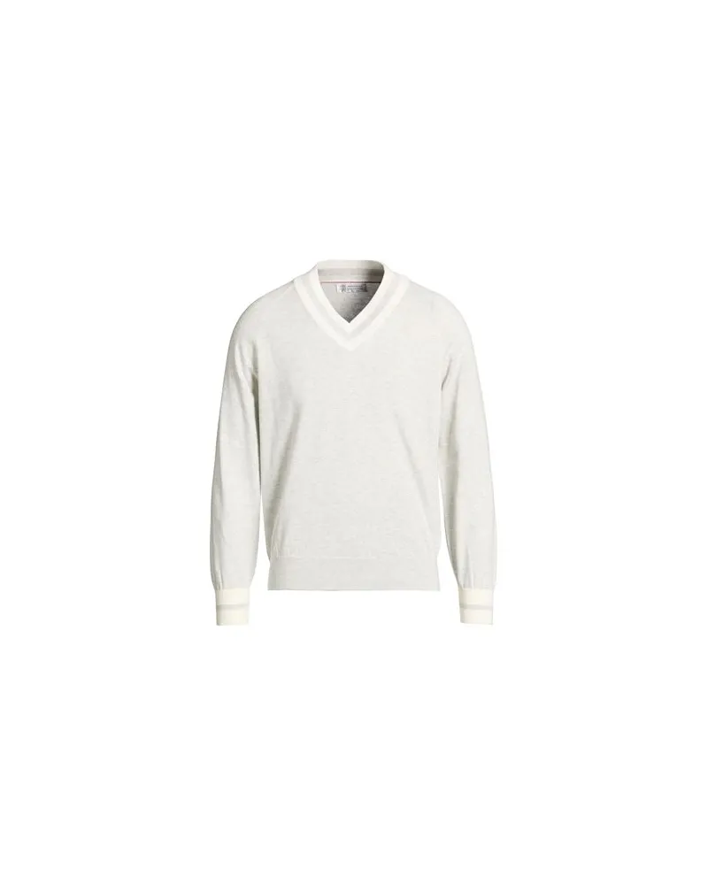 Brunello Cucinelli STRICKWAREN - Pulloverauf YOOX.COM Hellgrau