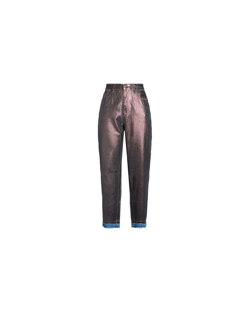 Elisabetta Franchi HOSEN & RÖCKE - Jeanshosenauf YOOX.COM Schokobraun