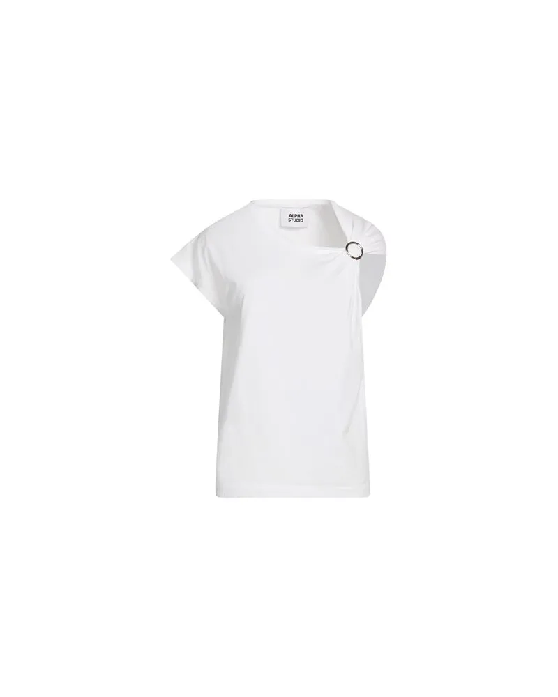 Alpha Studio TOPS - T-shirtsauf YOOX.COM Weiß