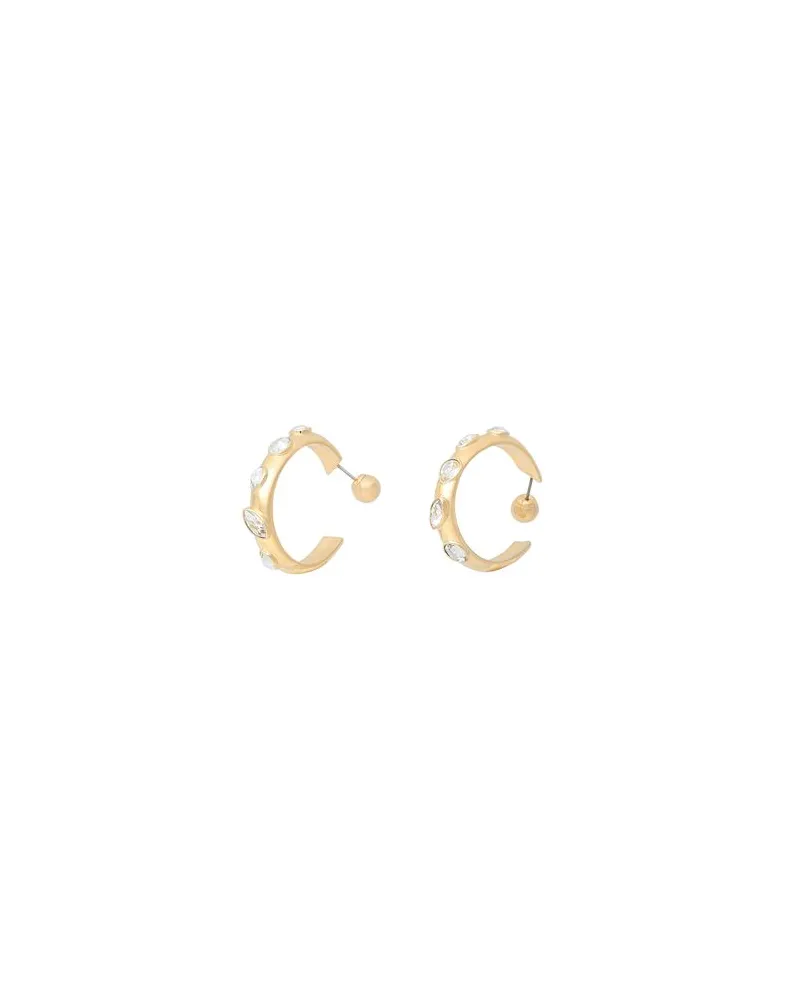 Swarovski Dextera hoop earrings, Mixed cuts, White, Gold-tone plated  - SCHMUCK und UHREN - Ohrringeauf YOOX.COM Gold